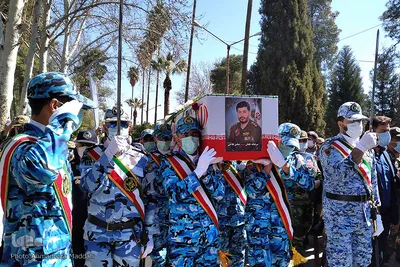 مراسم تشییع پیکر مطهر شهید سرهنگ دوم خلبان «صادق فلاحی» در شیراز‎‎