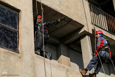 مانور آمادگی و مراسم پاسداشت آتشنشان داوطلب شیراز