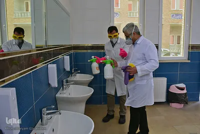 ضدعفونی مدارس تبریز برای مقابله با ویروس کرونا