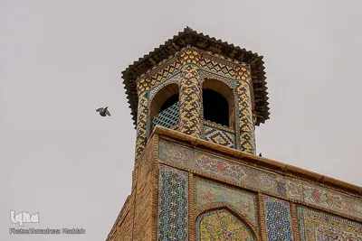 بارش رحمت الهی بر گلدسته های مسجد تاریخی وکیل شیراز‎‎