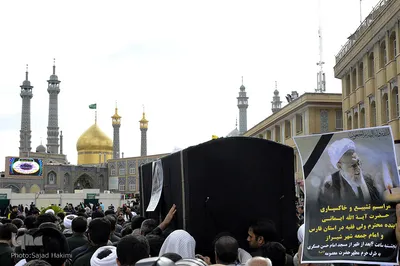 مراسم تشیع پیکر مطهر آیت الله اسدالله ایمانی در قم