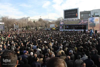 تشییع پیکر جنازه جانباختان حادثه قطار تبریز