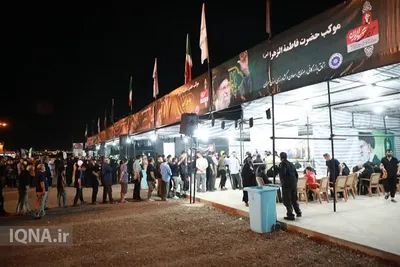 بازدید نماینده رهبر معظم انقلاب در استان سمنان از مواکب خدمت‌رسان به عزاداران شرکت کننده در مراسم تشییع رهبر شهید انقلاب 
