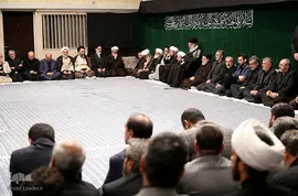 مراسم عزاداری شب تاسوعای حسینی در حسینه امام‌خمینی(ره)