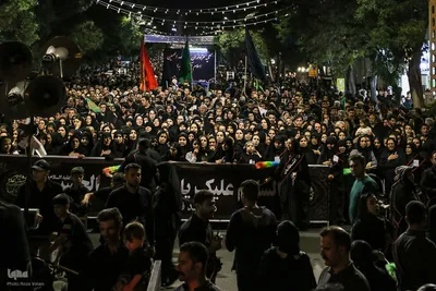 دسته عزاداری هیئت فاطمیون زنجان در شب عاشورا