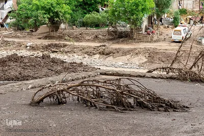 خسارات سیل در روستای ناریان طالقان