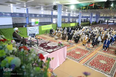 گردهمایی علما و روحانیون با حضور حجت‌الاسلام علی اکبری در بیرجند