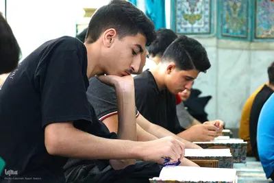 محفل بندگی نوجوانان نایینی در اعتکاف دانش‌آموزی
