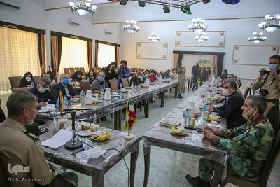 نشست خبری امیر سرتیپ دوم ابوالقاسم رضایی فرماندهی ارشد نظامی ارتش در منطقه فارس