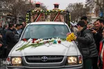 استقبال مردم اهر از پیکر پاک و مطهر شهید گمنام ۸ سال دفاع مقدس