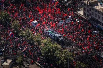 تشییع پیکر رهبر شهید در تهران