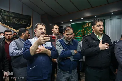آیین وداع با پیکر شهید دفاع مقدس در بیمارستان نجمیه