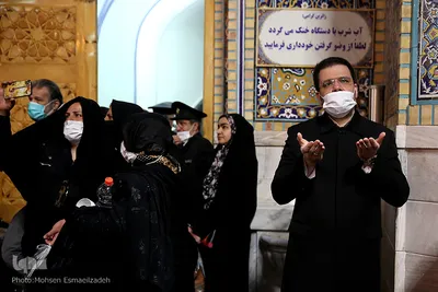 لحظه تحویل سال در حرم مطهر رضوی

