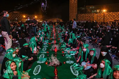 بزرگ‌ترین سفره نذری «حضرت رقیه (س)» در میدان امام حسین(ع)