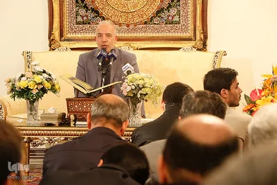 جمع پرشور قاریان قرآن در میلاد قمر بنی‌هاشم(ع)