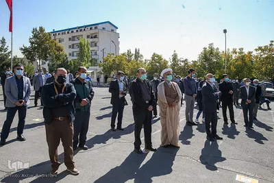 وداع با پیکر شهید مدافع سلامت، دکتر محمد زارع جوشقانی