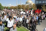 راهپیمایی نمازگزاران زنجانی علیه جنایات آل سعود