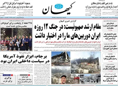 صفحه نخست روزنامه‌های چهارشنبه ۱۹ آذر ۱۴۰۴