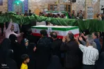 مراسم وداع با پیکر شهیدان مصطفی امینی و عبدالحسین شیخ‌کوپایی در اصفهان