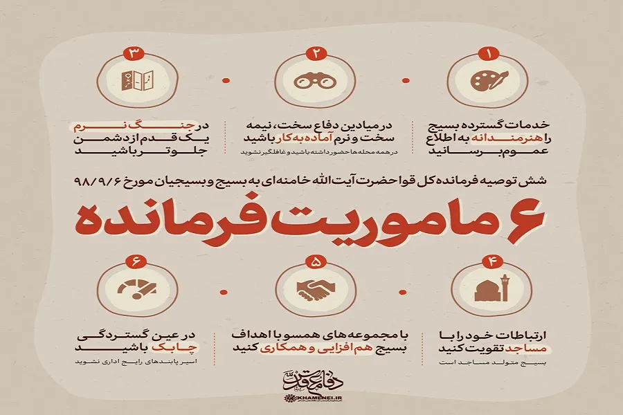 اطلاع‌نگاشت| 6 مأموریت فرمانده