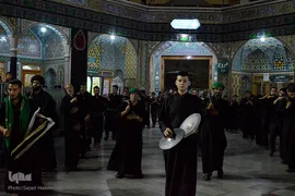 مراسم عزاداری سیدالشهدا در حرم حضرت معصومه(س)