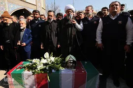 مراسم تشییع و خاکسپاری پیکر آتش نشان شهید «قریب رضا دارابی»