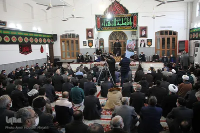 مجلس عزاداری شهادت حضرت زهرا(س) در بیت آیت الله مدرسی در یزد