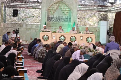 مراسم جزء خوانی قرآن کریم در حرم شاهچراغ(ع)