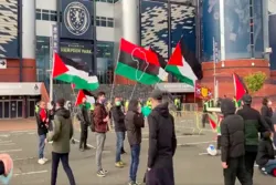 Glasgow: Protest gegen Fußball-Spiel zwischen Schottland und Israel