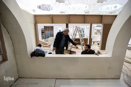 آماده سازی غرفه ایکنا در بیست و سومین نمایشگاه مطبوعات