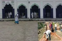 মসজিদের জন্য রাস্তা নির্মাণে জমি দিলো হিন্দুরা