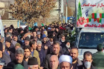 مراسم وداع پیکر شهید گمنام در چالدران