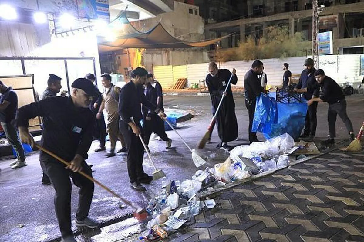 Operation to Clean Karbala’s Bain-ul-Haramain Begins after End of Arbaeen Procession