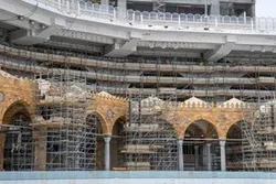Rooftop of Mecca Grand Mosque Readied for Worshipers