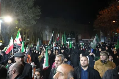 تشییع پیکر شهیدان «احمد میرزاوند» و «مرتضی بهاروند» و بیعت جامعه قرآنی لرستان با سومین رهبر انقلاب