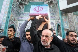 تشییع پیکر‌های ۹ شهید گمنام/ اهواز