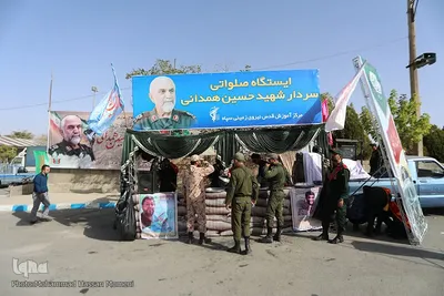 ادای احترام مردم دارالمومنین همدان به مزار سردار شهید همدانی