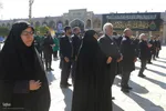 آیین سیاه‌پوشان و تعویض پرچم گنبد حرم حضرت شاهچراغ‌(ع)