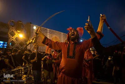 خیمه سوزان غروب عاشورا در میدان امام حسین(ع)