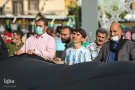 اهتزاز پرچم حضرت سیدالشهدا در میدان امام حسین علیه السلام