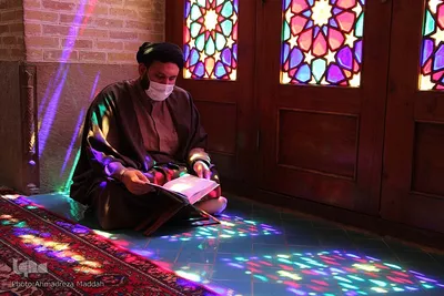مراسم جزءخوانی و تفسیرآیات قرآنی در مسجد نصیرالملک‎‎