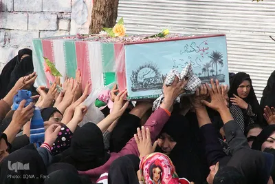 تشییع پیکر دو شهید گمنام در شهرستان بوانات فارس