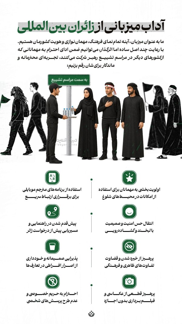 آداب میزبانی از زائران بین‌المللی