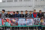 زنجیره انسانی دانش آموزان و کادر درمان تبریز در حمایت از مظلومان غزه‎