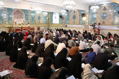آیین معنوی جزء خوانی قرآن کریم در آستان مقدس امامزاده حسن(ع) کرج