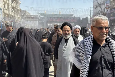 بازدید مسئولان حج و زیارت از خدمات به زائران در مسیر مشایه و کربلای معلی