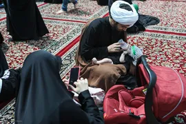 مراسم شیرخوارگان حسینی در حرم عبدالعظیم حسنی