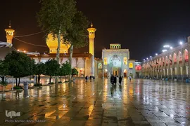 بارش اولین باران پاییزی در آستان حضرت شاهچراغ(ع)