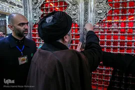 غبار‌روبی مضجع مطهر حضرت عبدالعظیم حسنی(ع)