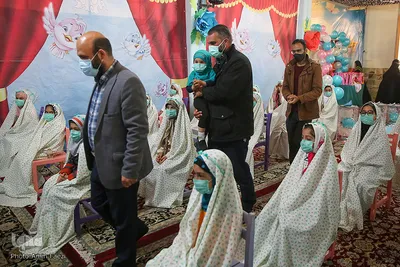 آیین جشن تکلیف دختران در حرم مطهر حضرت شاهچراغ(ع)